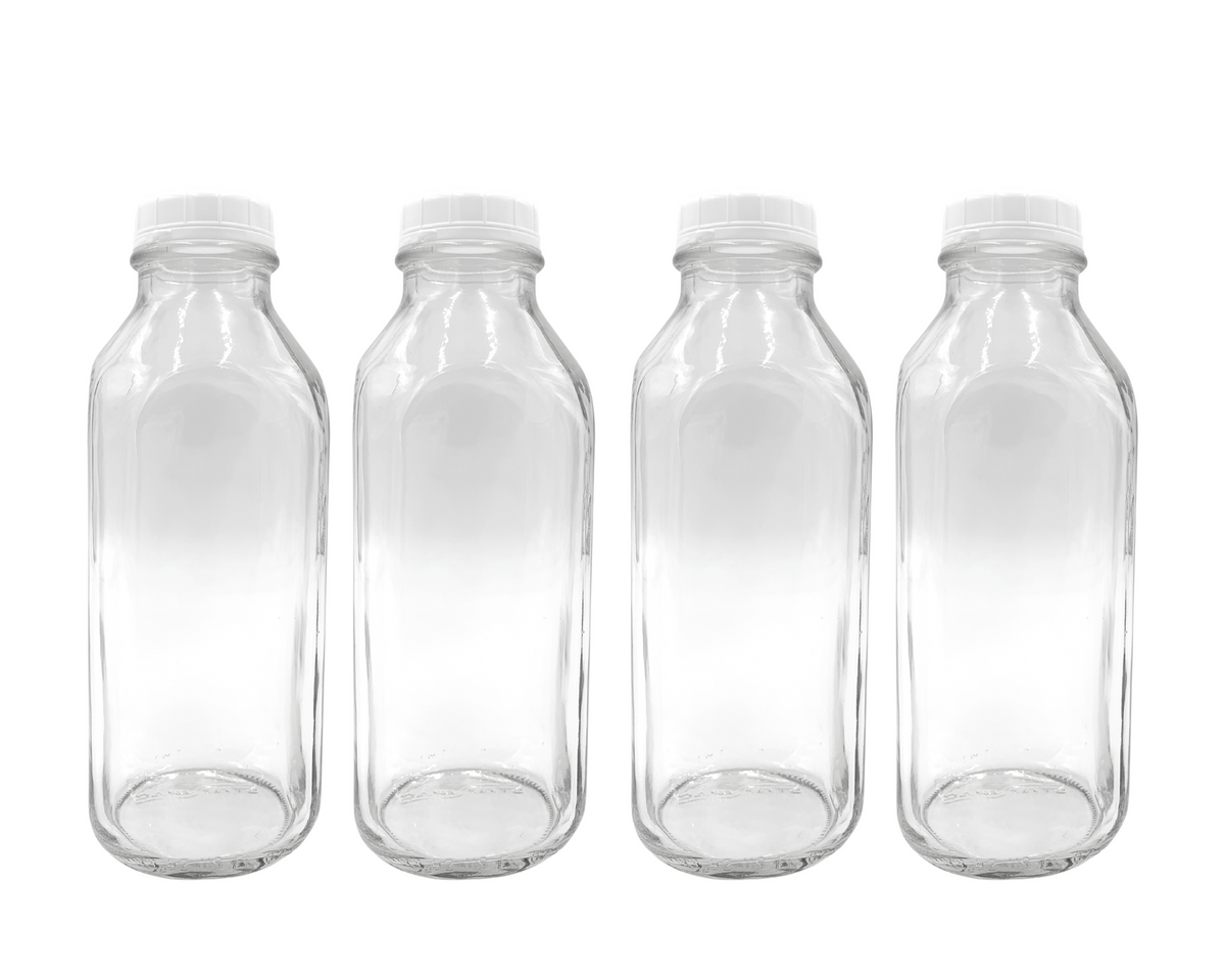 1 Liter (33.8 Oz) Square Milk Bottle – Better Beverage Bottles