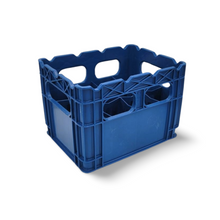 Load image into Gallery viewer, Plastic Crate for 1 Ltr Square Glass Milk Bottles / Commercial Duty