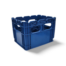 Load image into Gallery viewer, Plastic Crate for 1 Ltr Square Glass Milk Bottles / Commercial Duty