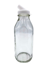 Load image into Gallery viewer, The Dairy Shoppe Heavy Glass Milk Bottle 64 Oz Jug (2 Quart) with Extra Lid and Pour Spout (1, 64 oz) - Better Beverage Bottles
