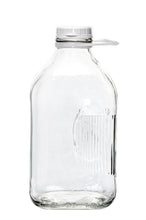 Load image into Gallery viewer, The Dairy Shoppe Heavy Glass Milk Bottle 64 Oz Jug (2 Quart) with Extra Lid and Pour Spout (1, 64 oz) - Better Beverage Bottles