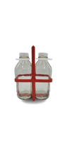 Load image into Gallery viewer, 2 Cell Plastic Milk Bottle Carrier for 64 Oz (2 Qt) Bottles
