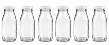 Load image into Gallery viewer, 12 Oz Glass Water Bottle Virtually Unbreakable with Thick Sides and 48mm Snap-On Cap
