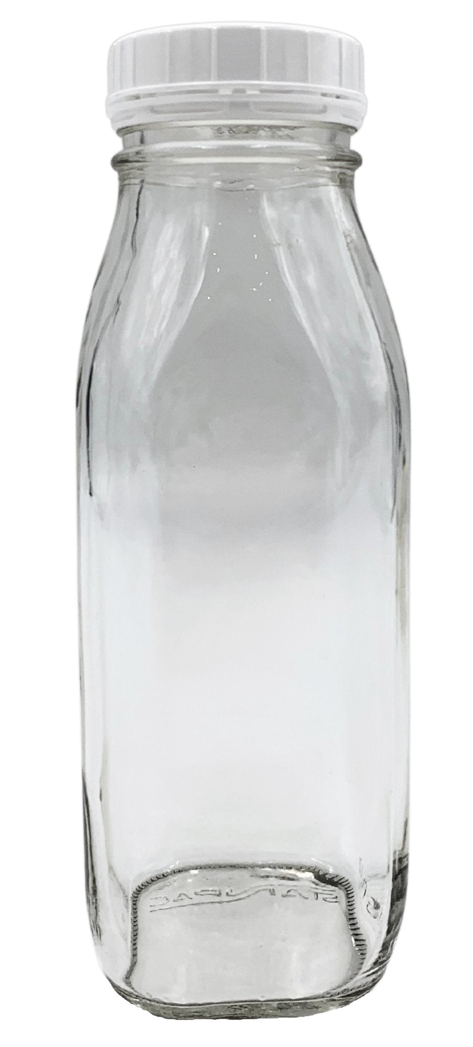 Estilo Glass Water Bottles 16 oz, Stainless Steel Cap - Case of 6