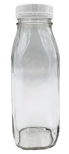 16 Oz Glass Water Bottle Virtually Unbreakable with Thick Sides and Screw-on Cap --Case of 24 - Better Beverage Bottles