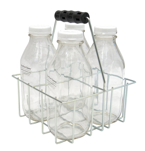 4 Cell Wire Bottle Carrier for Ltr. Round or Square Bottles - Better Beverage Bottles