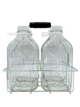 Load image into Gallery viewer, 4 Cell Wire Milk Bottle Carrier for 64 Oz Bottles - Better Beverage Bottles
