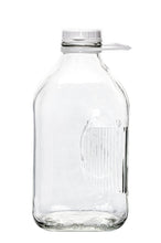 Load image into Gallery viewer, The Dairy Shoppe Heavy Glass Milk Bottle 64 Oz Jug (2 Quart) with Extra Lid and Pour Spout (1, 64 oz) - Better Beverage Bottles

